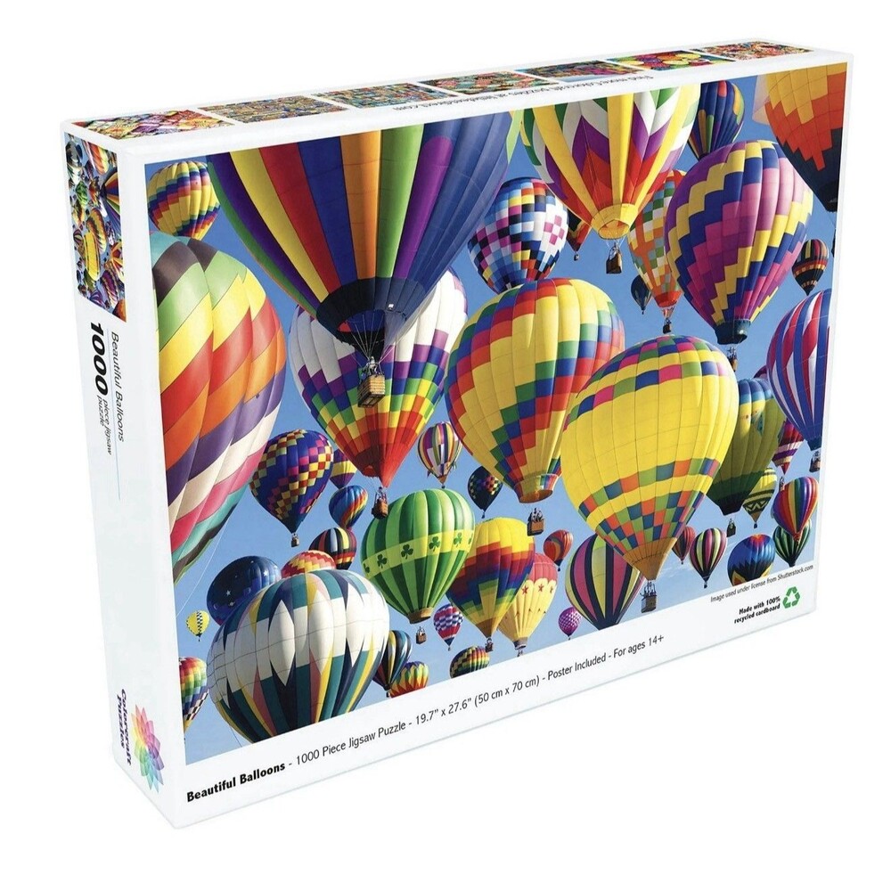 Colorcraft 1000 Piece Jigsaw Puzzle Beautiful Balloons Hot Air Balloons Sealed